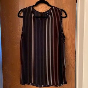 Striped sleeveless blouse